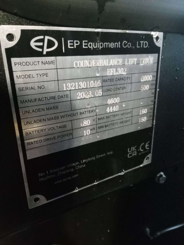 EP EFL302 Electric Lithium Counter Balance Forklift Truck