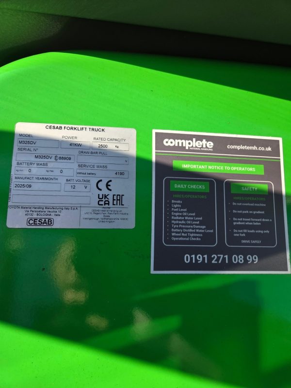 Cesab M325DV Diesel Counter Balance Forklift