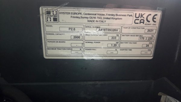 Yale P2.0 / Hyster MP20 Electric Pallet Movers